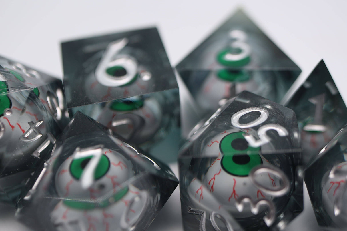 Foam Brain: Sharp Edge Moving Eye RPG Dice Set - Inkshot