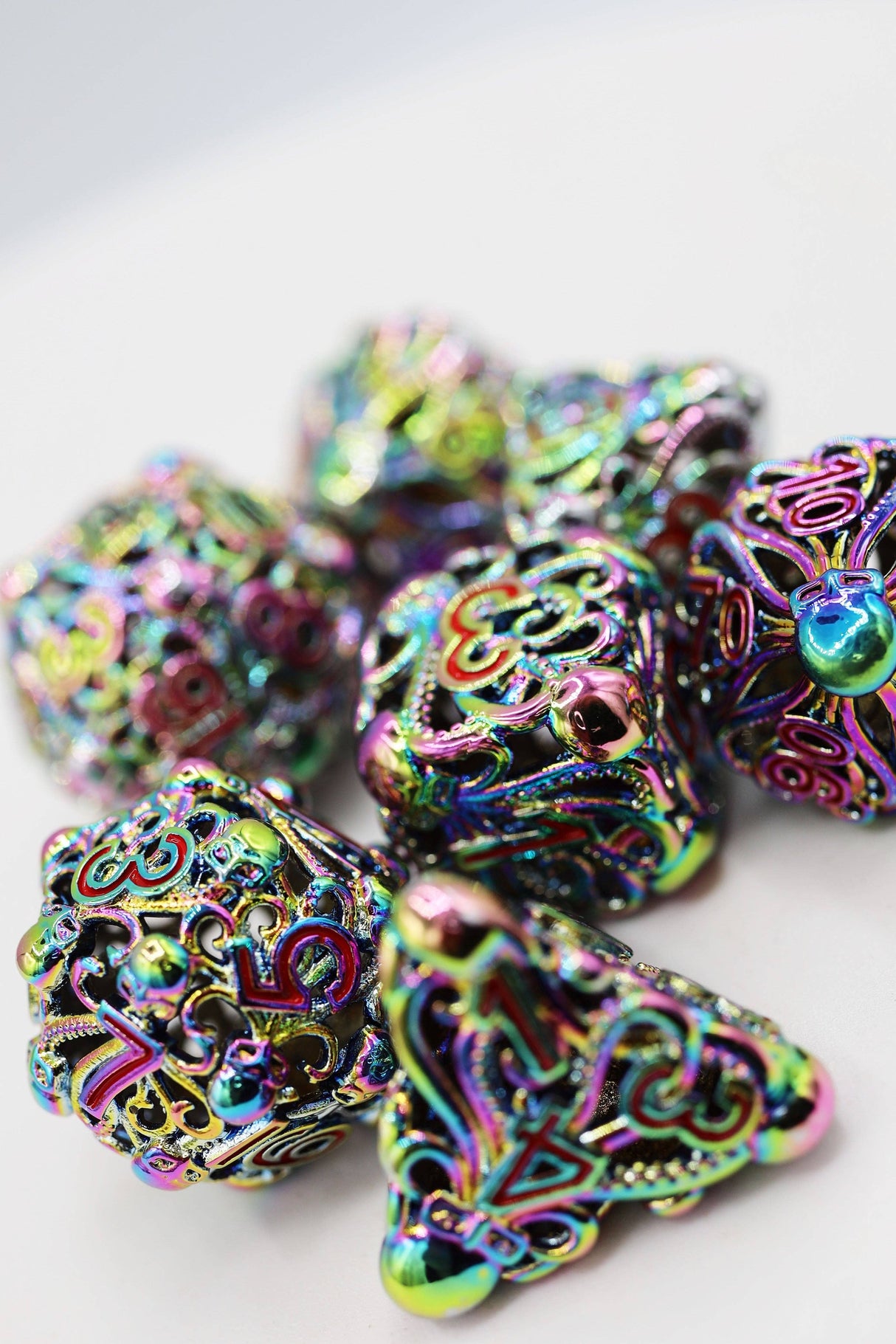 Foam Brain: Mind Eater: Mythic - Hollow Metal RPG Dice Set