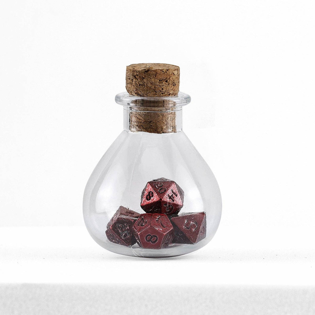 Hymgho Premium Dice - Unseelie Mini Metal RPG Dice Set - Red