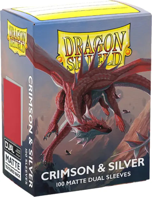 Dragon Shield: (100) Matte Dual Crimson & Silver