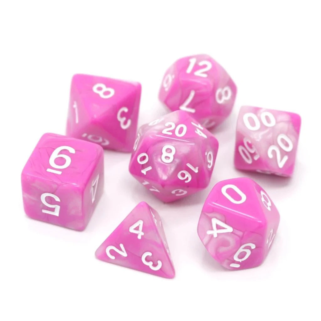Die Hard Dice 7pc RPG Set - Tickled Pink