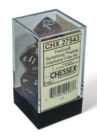 Chessex: Festive: Polyhedral Symphony/white 7-Die Set