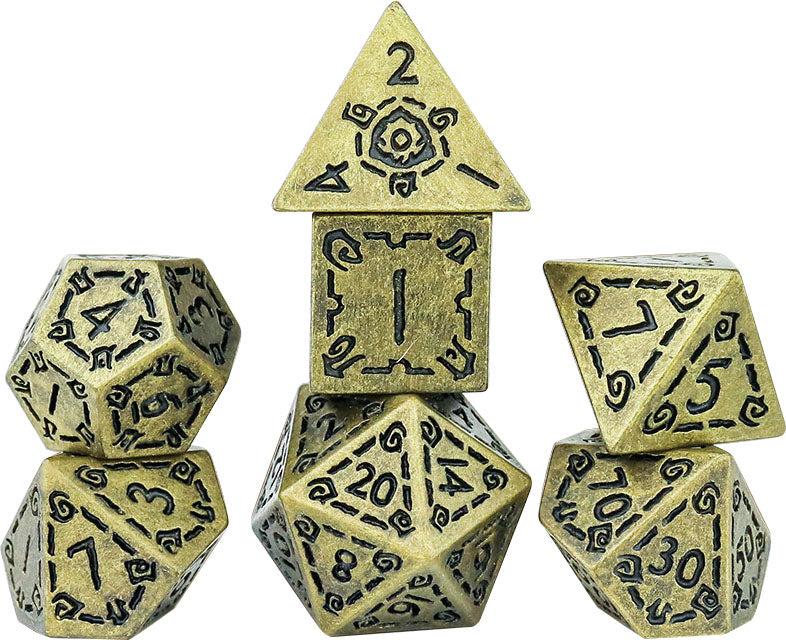 Sirius Dice RPG Dice Set (7): Illusory Metal - Gold