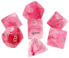Chessex Dice: Ghostly Glow Poly Pink/Silver (7)