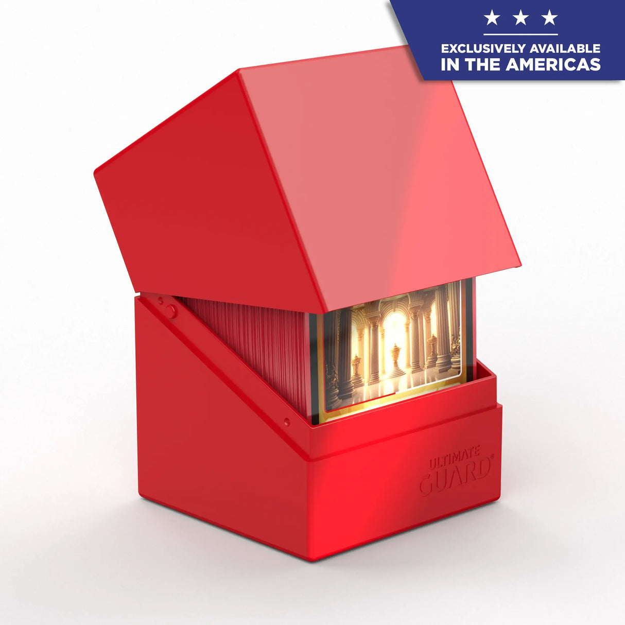 Ultimate Guard Deck Case Boulder 100+ Solid Opaque Red