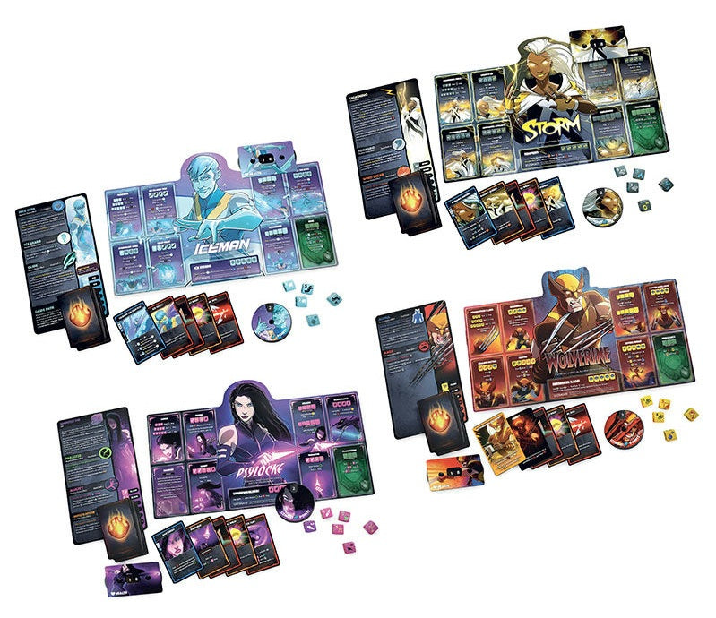 Marvel Dice Throne: X-Men Box 1 Fighters (Iceman, Psylocke, Storm, and Wolverine)