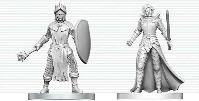 WizKids D&D Nolzur's Marvelous Miniatures: Black Gauntlet & Zhentilar Paladin of Bane