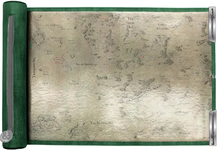 D & D Artifacts Across Eternities Premium Dice Scroll Map