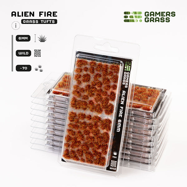 Gamers Grass Tufts: Alien Tufts- Fire Tuft 6mm- Wild