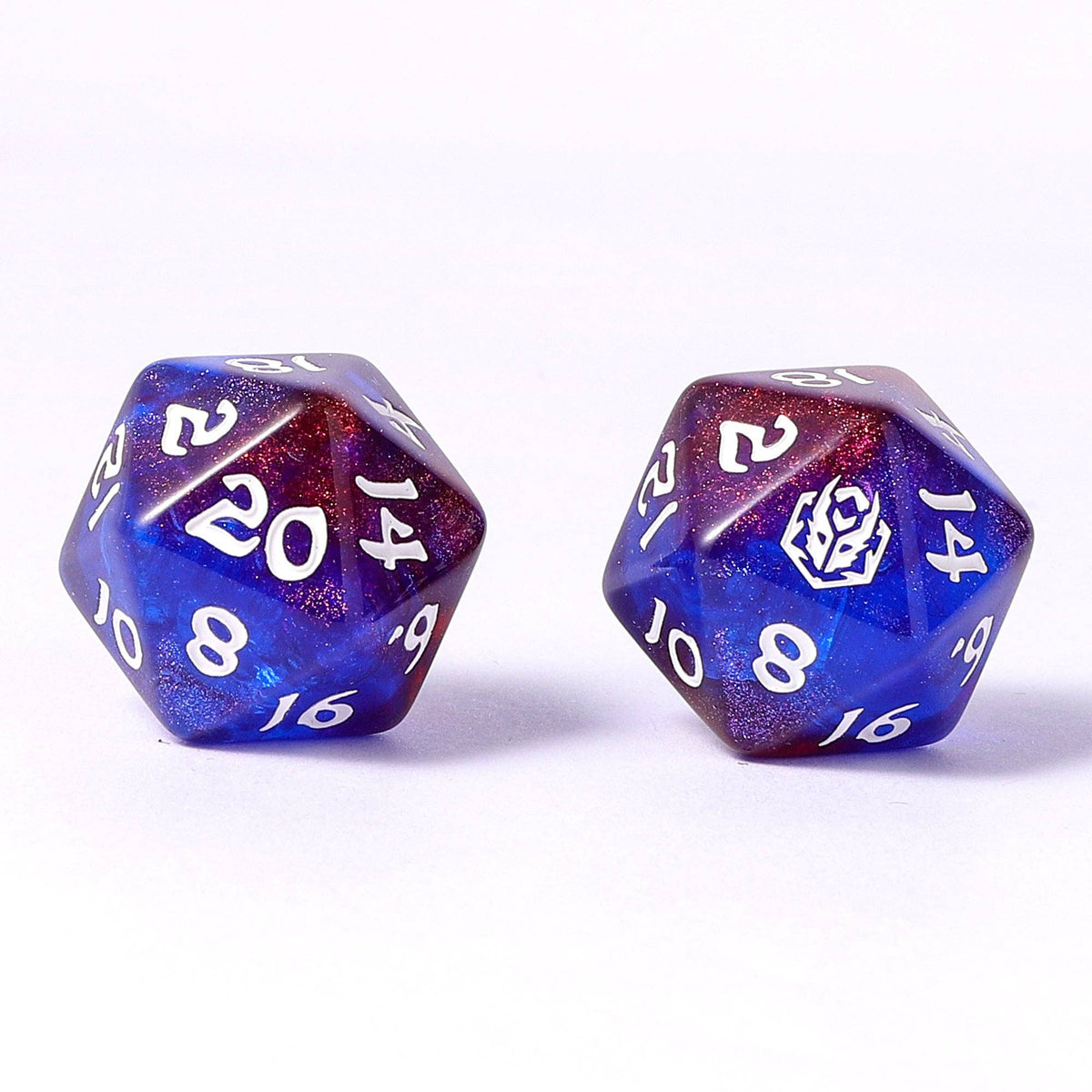 Hymgho Premium Dice - Wyrmforged Rollers - Rounded Edge 8 Piece Polyhedral Dice se