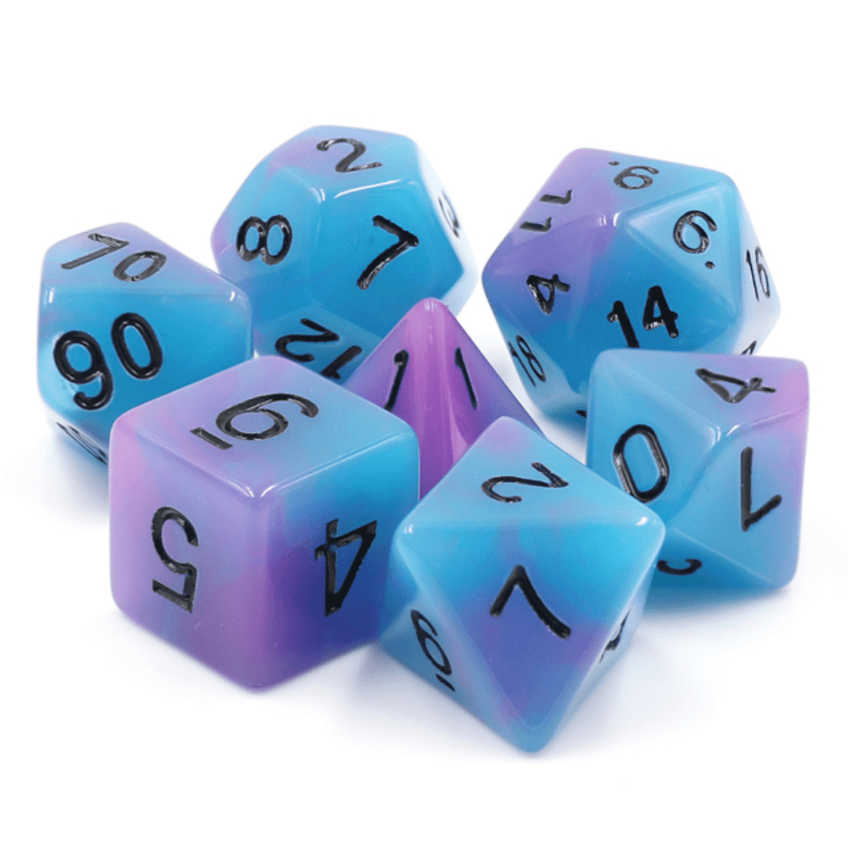 Foam Brain: Glow in the Dark Supernova RPG Dice Set