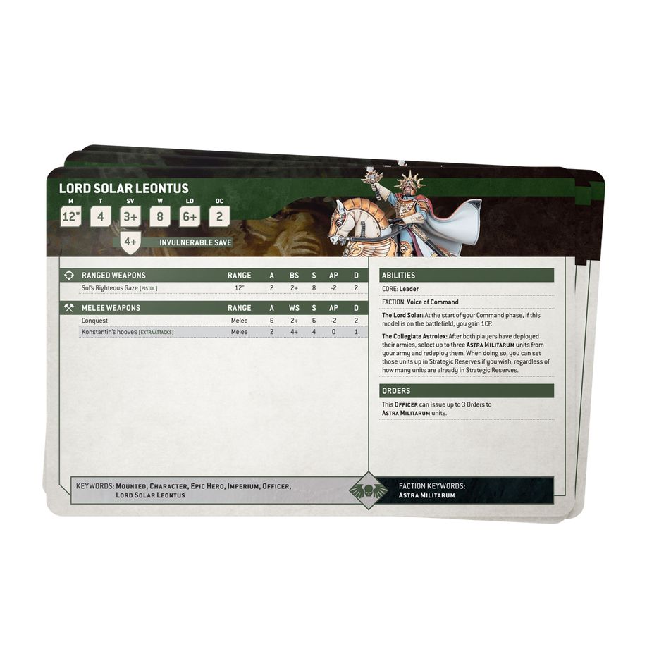 Warhammer- Datasheet Cards: Astra Militarum