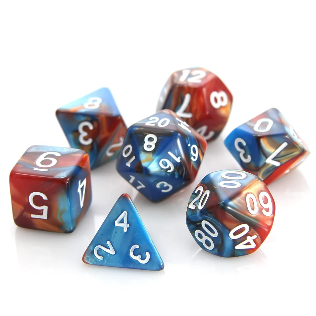 Die Hard Dice: 7pc RPG Set - Copper and Turquoise Alloy