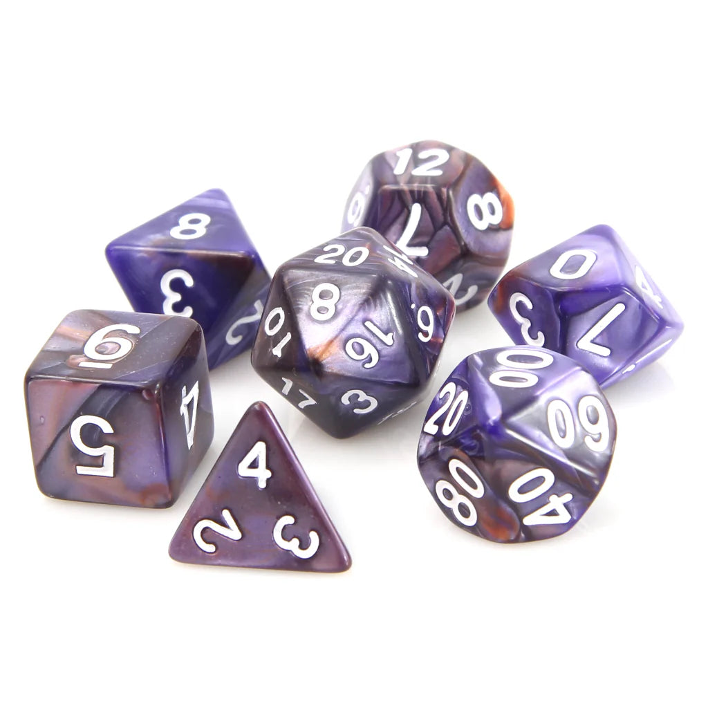 Die Hard Dice: 7pc RPG Set - Copper and Purple Alloy