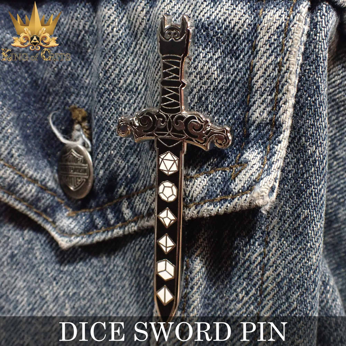 DND Dice - Dice Sword (Enamel Pin)