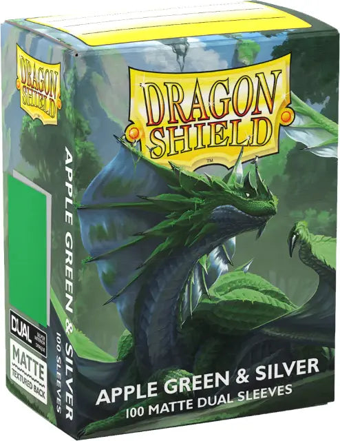 Dragon Shield: (100) Matte Dual Apple Green & Silver