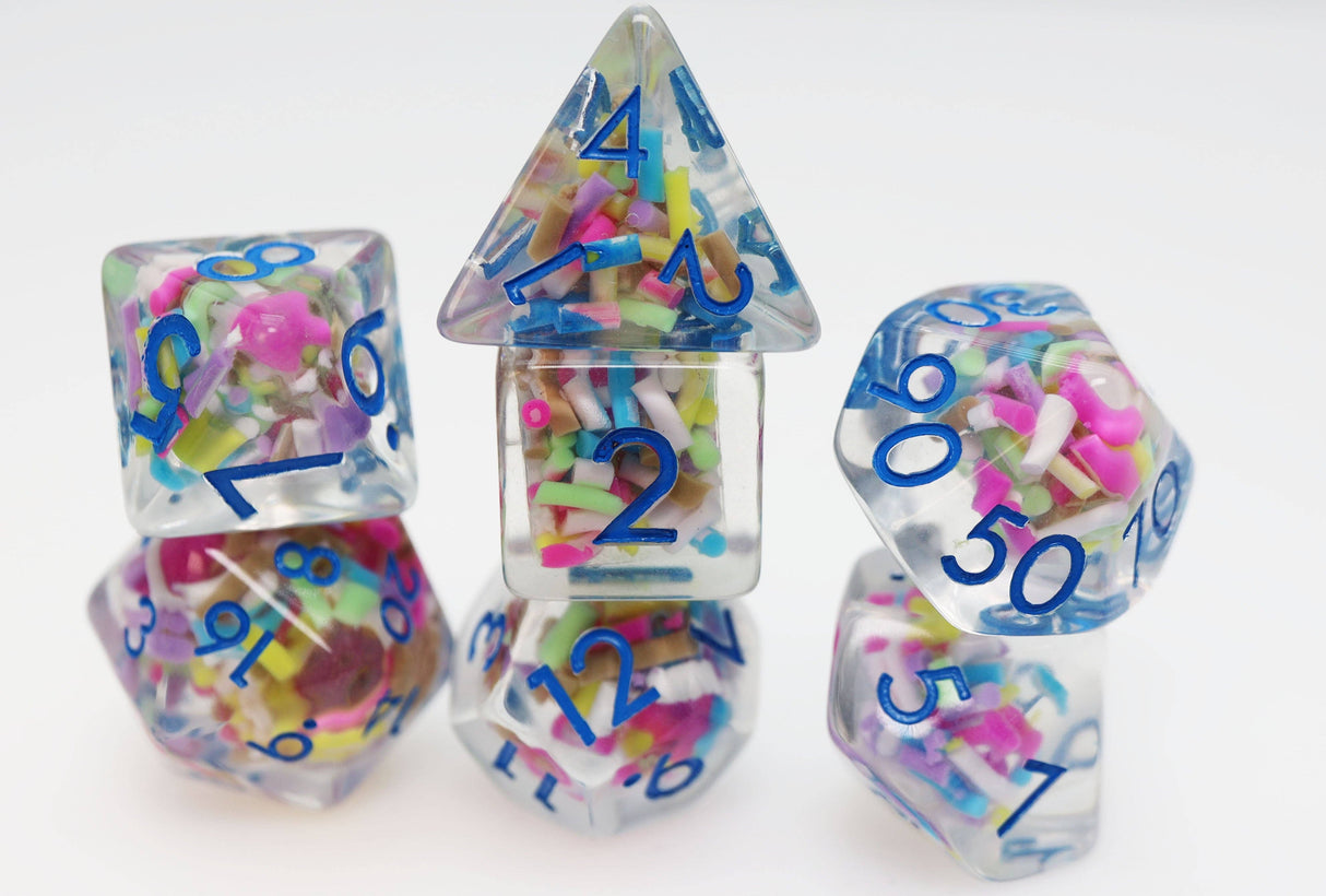 Foam Brain: Ice Cream Sprinkles RPG Dice Set
