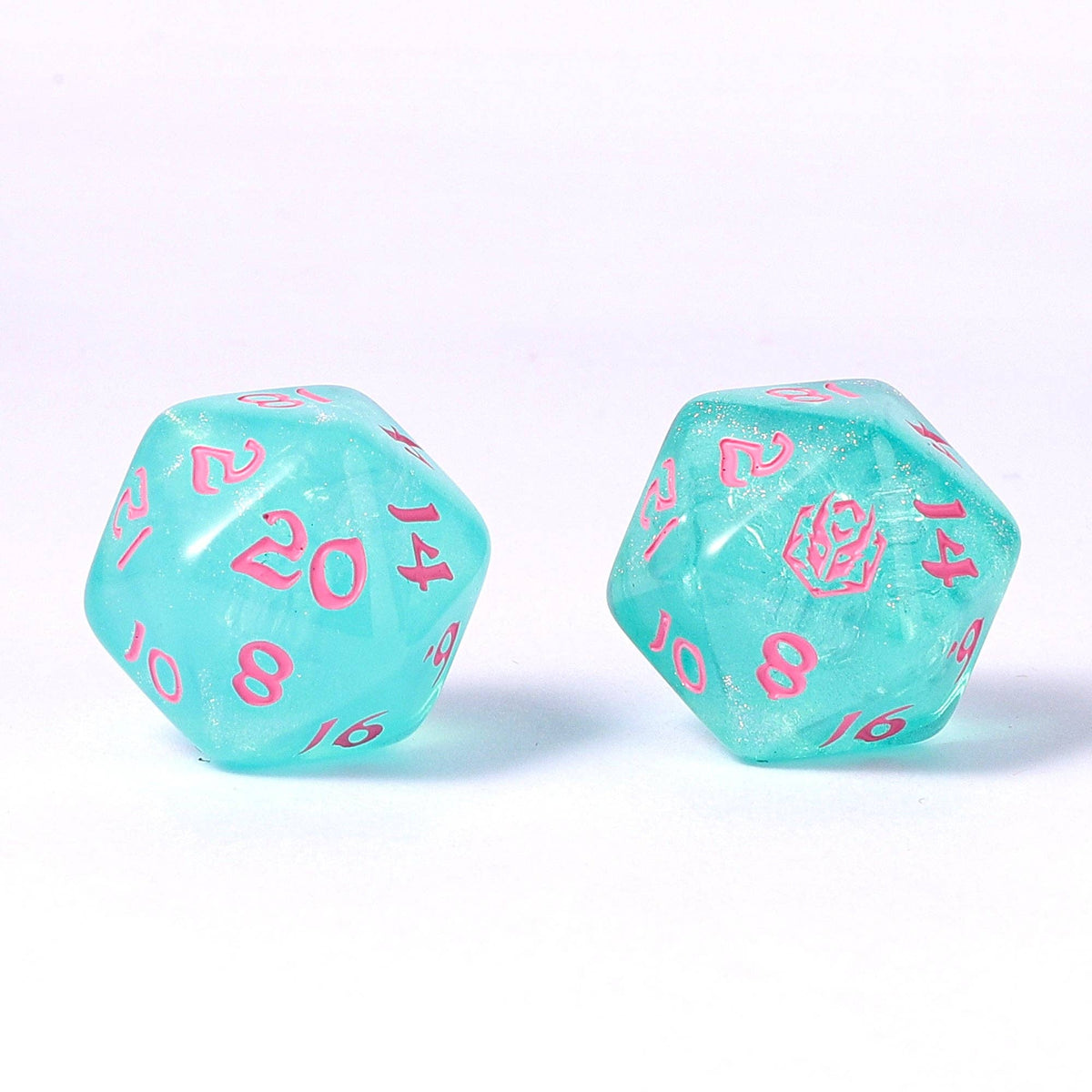 Hymgho Premium Dice - Wyrmforged Rollers - Rounded Edge 8 Piece Polyhedral Dice se