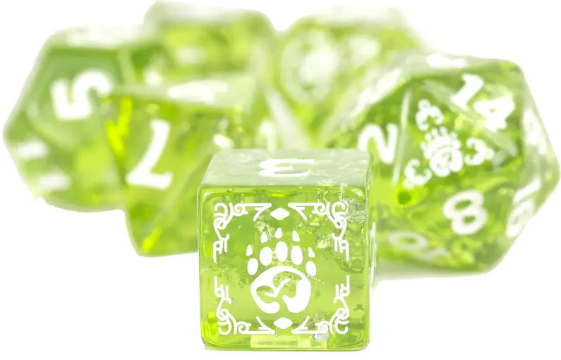 Sirius Dice D & D Adventure Dice Set Druid: Green Dice