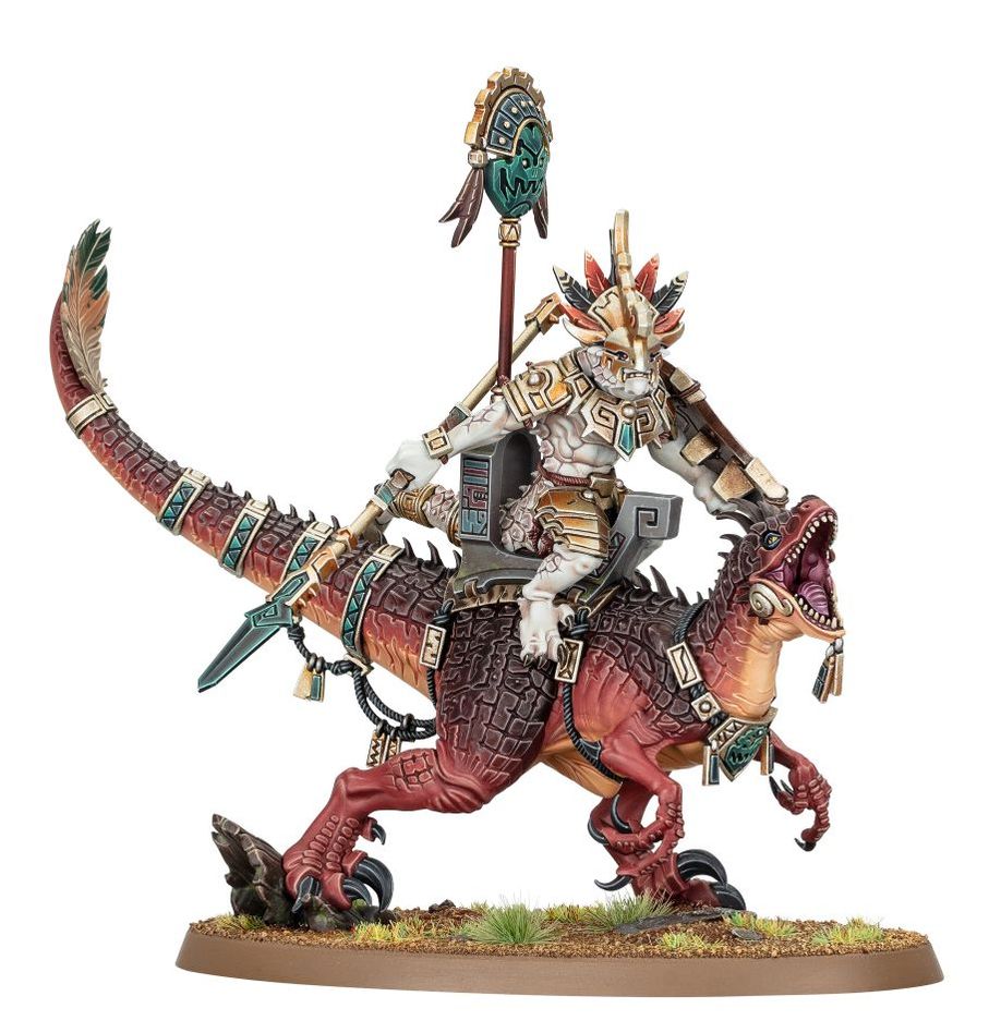 Warhammer Age of Sigmar Seraphon: Saurus Scar-Veteran on Aggradon