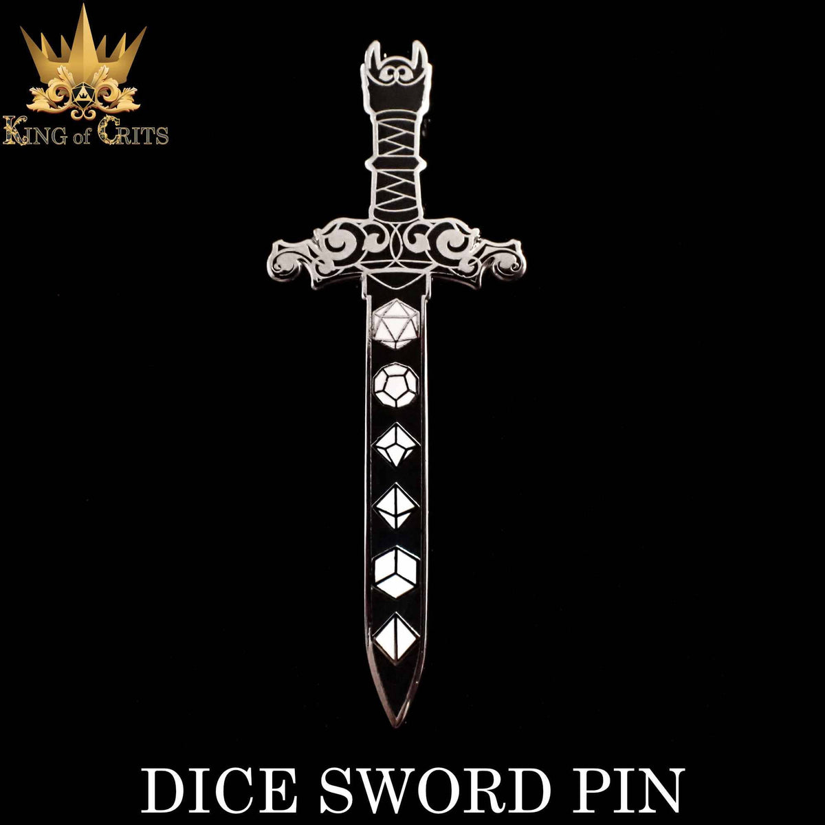 DND Dice - Dice Sword (Enamel Pin)