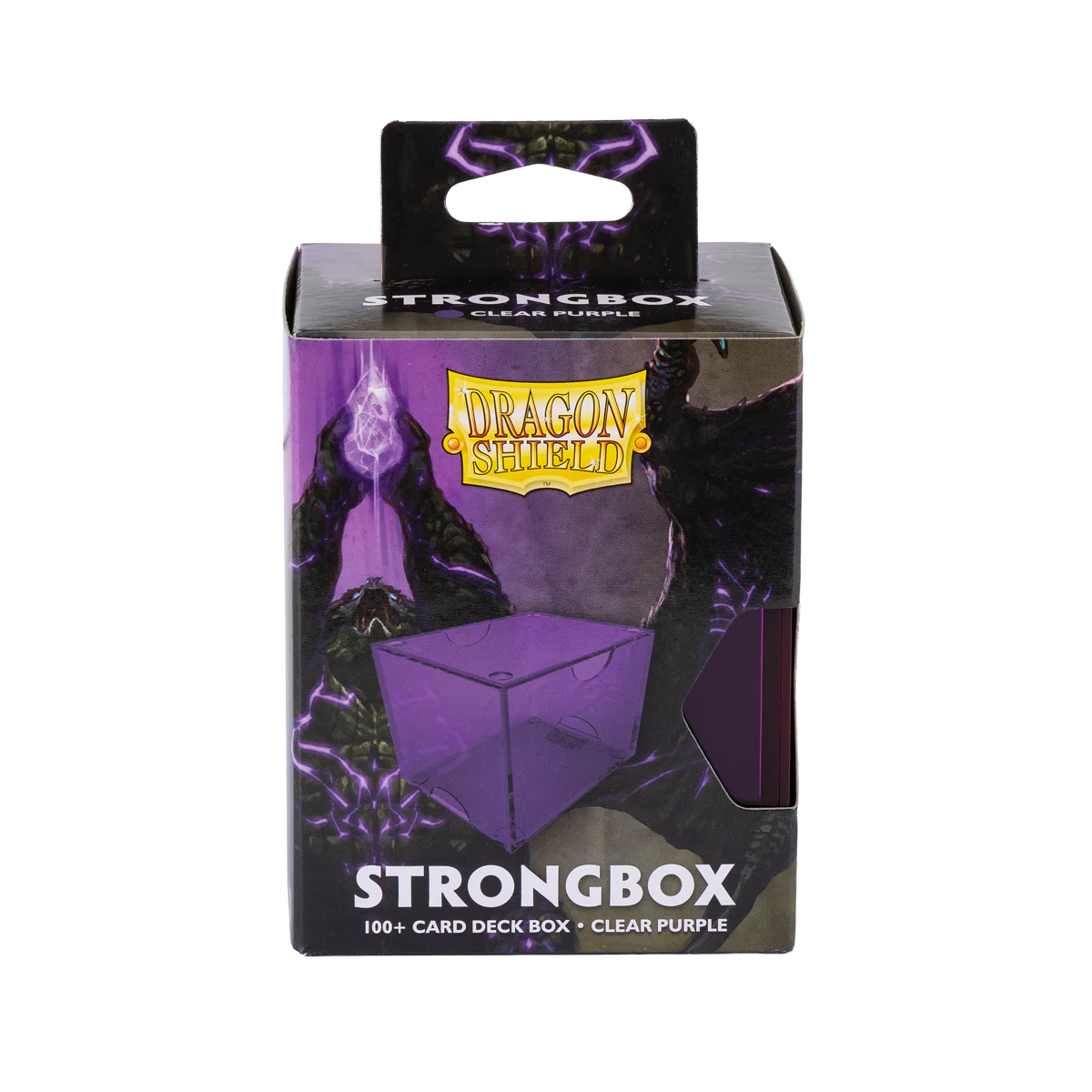 Dragon Shield Deckbox: 100+ Strongbox- Clear Purple