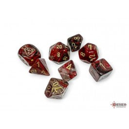 Chessex: Borealis: Cosmos/Gold 7 Die Set with Bonus Die