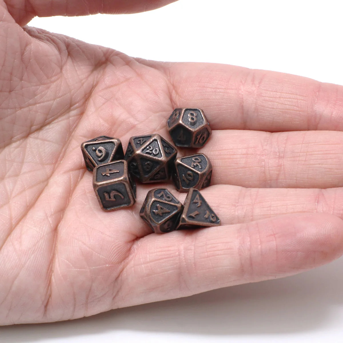 Die Hard Dice: Critlings 7pc Mini RPG Set - Dark Copper