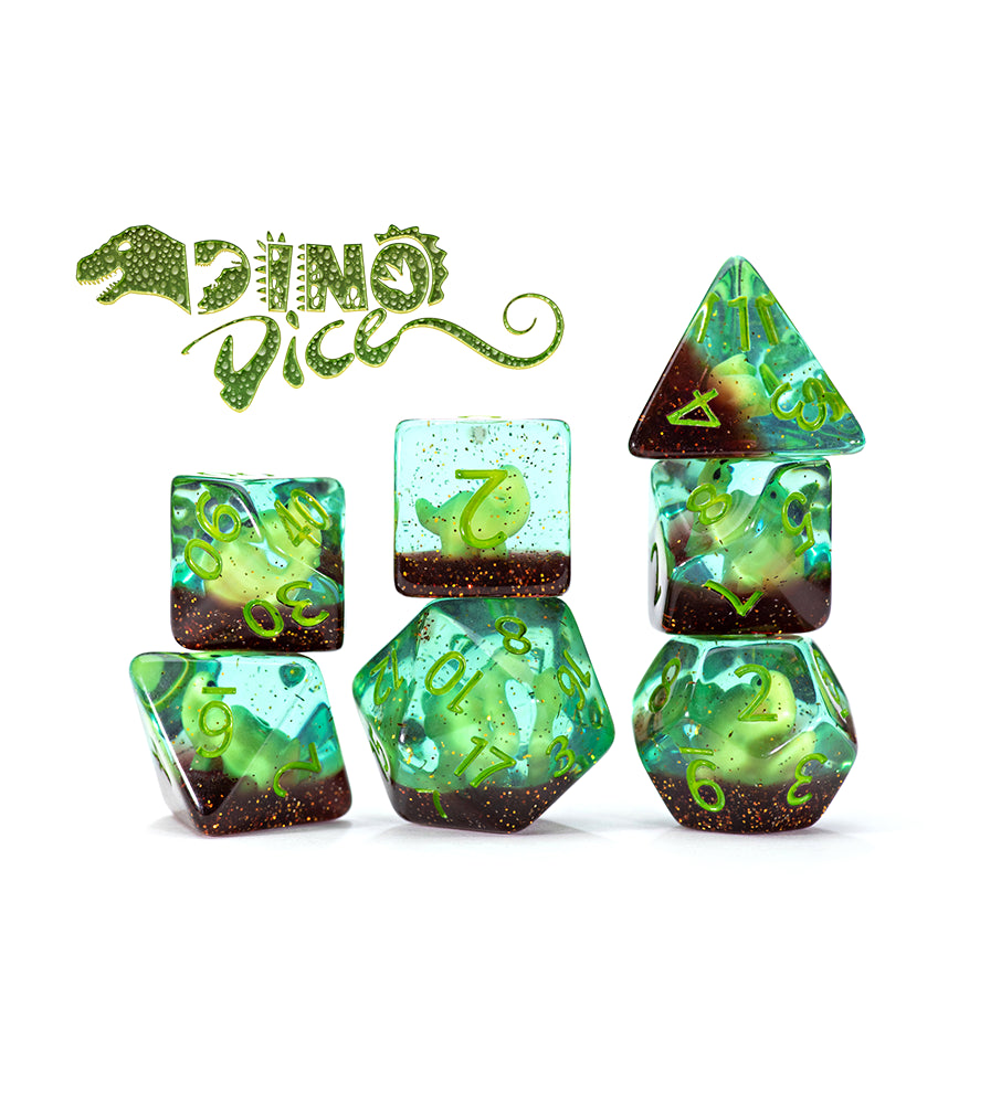 Gate Keeper Dice: Dino Dice Inclusion Dice (Baby Brontosaurus) 7 Die Set