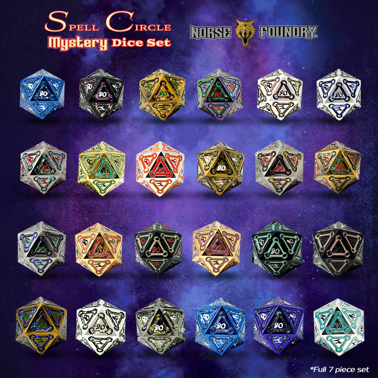 Norse Foundry: Spell Circle Mystery Dice Set