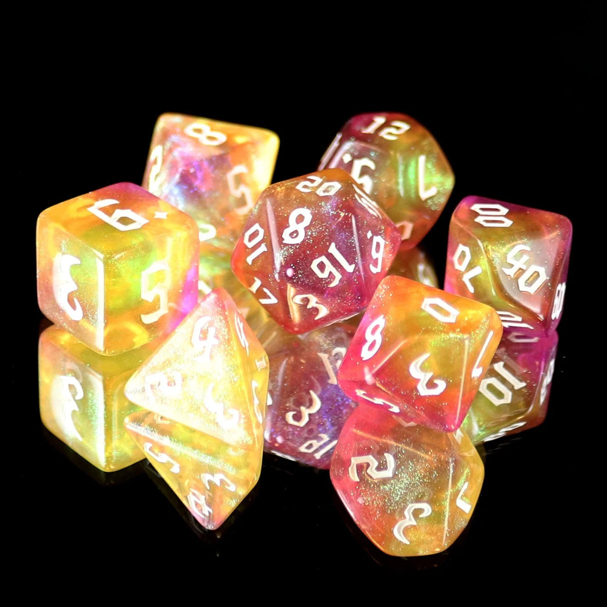 Die Hard Dice 7pc RPG Set - Golden Faith