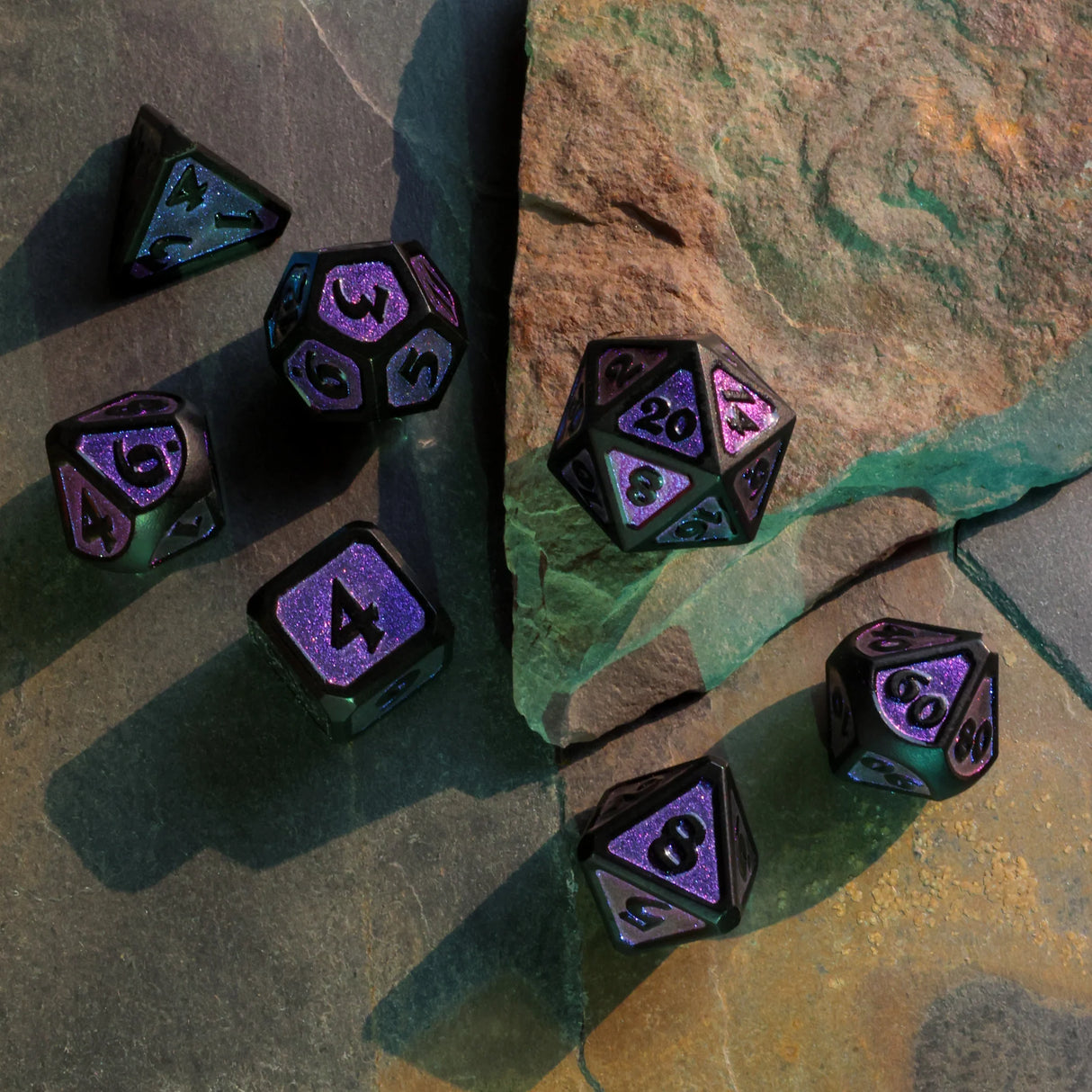 Die Hard Dice: 7 Piece RPG Set - Mythica Dreamscape Nightshade