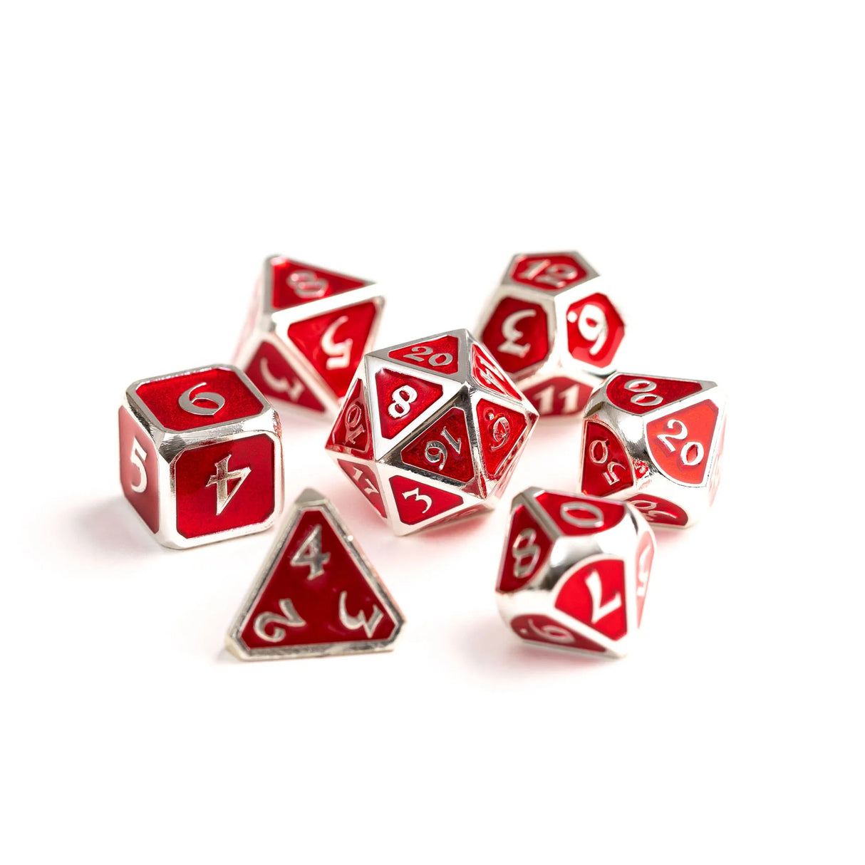 Die Hard Dice 7pc RPG Set - Mythica Platinum Ruby