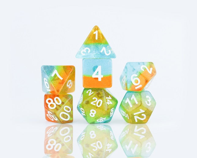 Sirius Dice RPG Dice Set (7): Celestial - Ocean Dusk