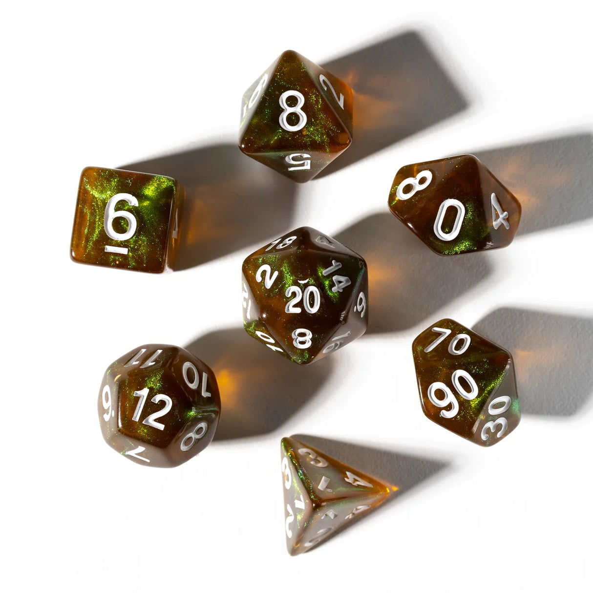 Sirius Dice RPG Dice Set (7): Treasure Series - Peridot