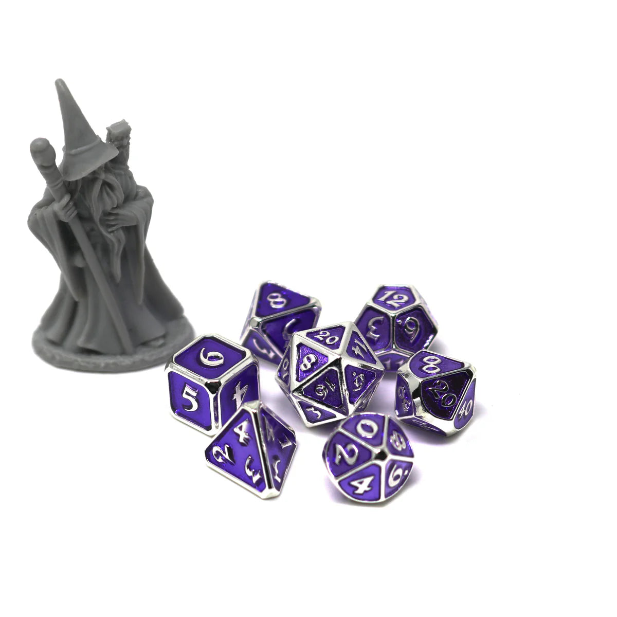 Die Hard Dice: Critlings 7pc Mini RPG Set - Platinum Amethyst