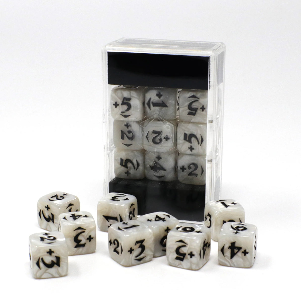 Die Hard Dice: MtG Spin Down Counters - Positive Power Pack - White with Black