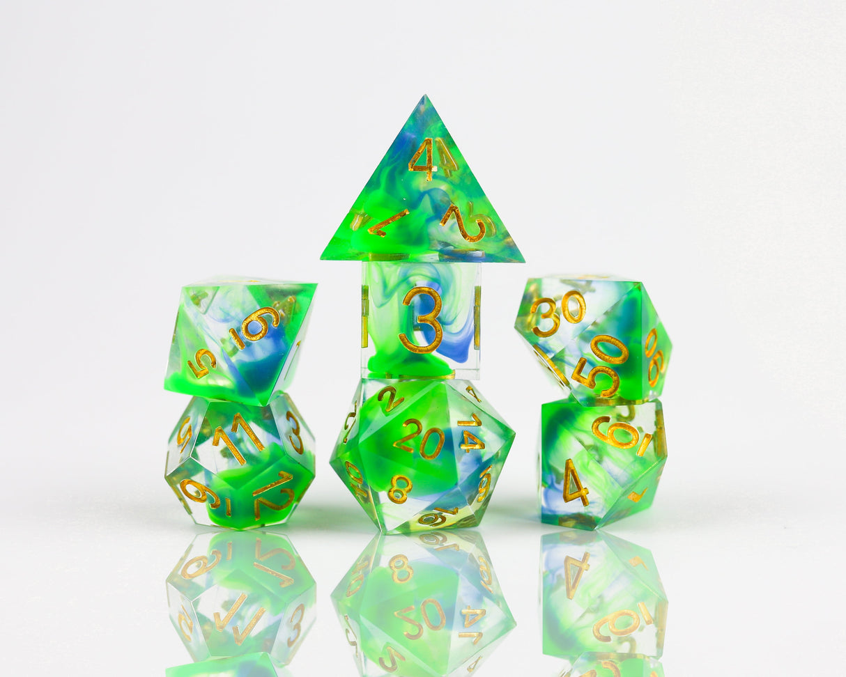 Sirius Dice RPG Dice Set (7): Sharp Cyprus