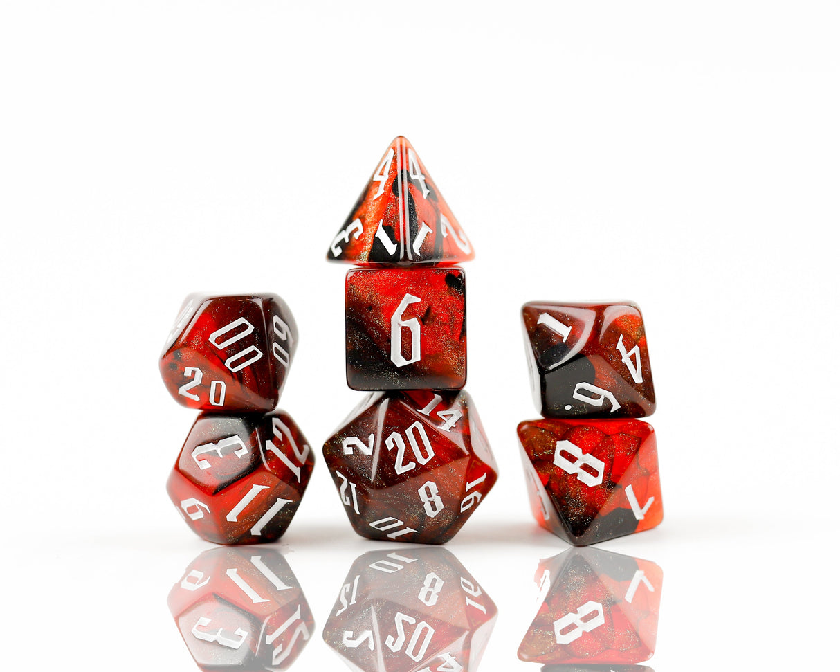Sirius Dice RPG Dice Set (7): Cherry Nebula