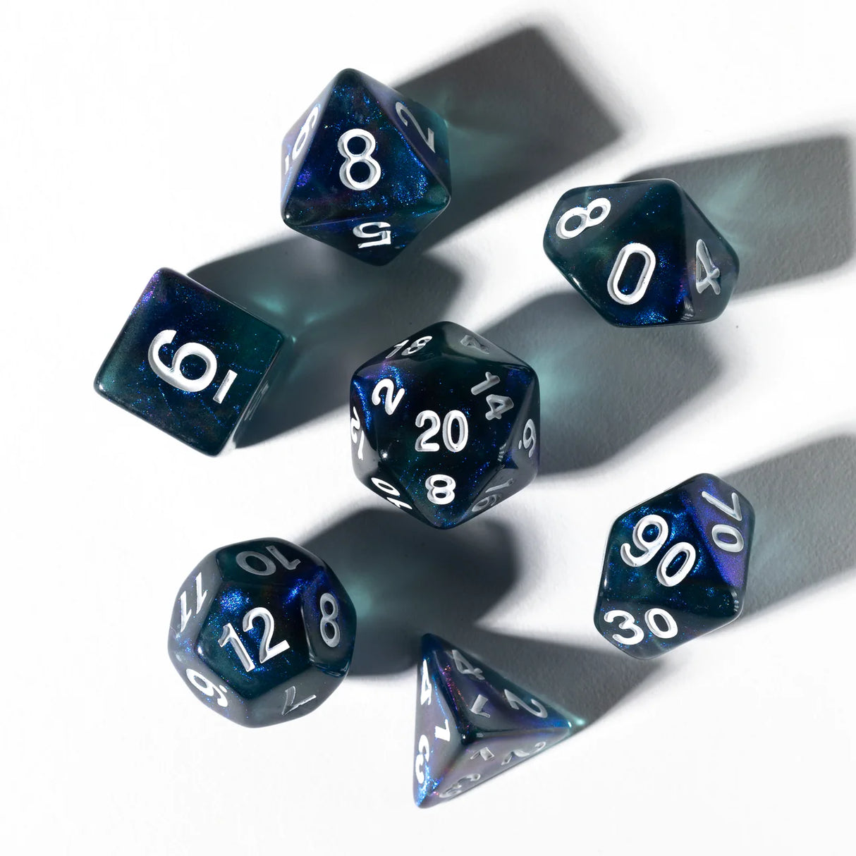 Sirius Dice RPG Dice Set (7): Treasure Series - Sapphire