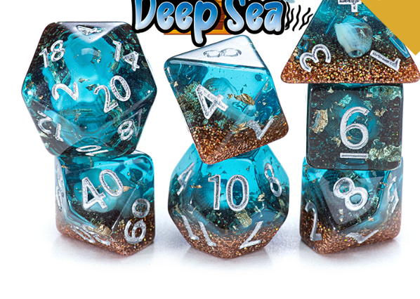 Gate Keeper Dice: Biome: Deep Sea Inclusion Dice 7 Die Set