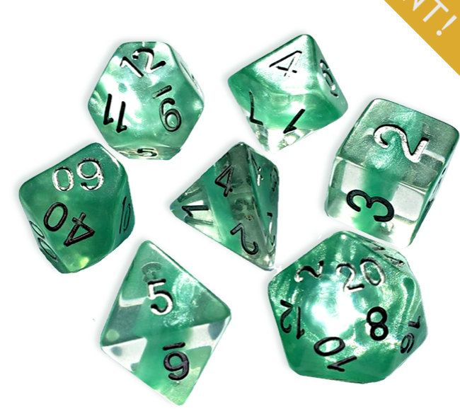Gate Keeper Dice: Mint Green Neutron Dice 7 Die Set