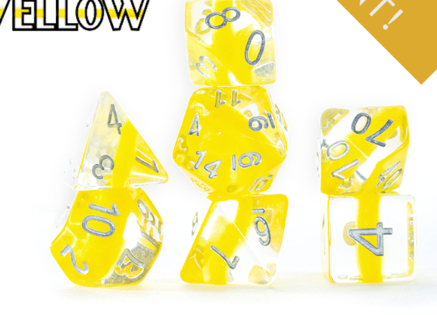 Gate Keeper Dice: Yellow Neutron Dice 7 Die Set