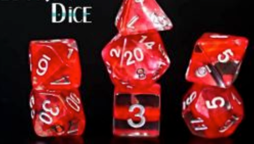 Gate Keeper Dice: Crimson Red Neutron Dice 7 Die set