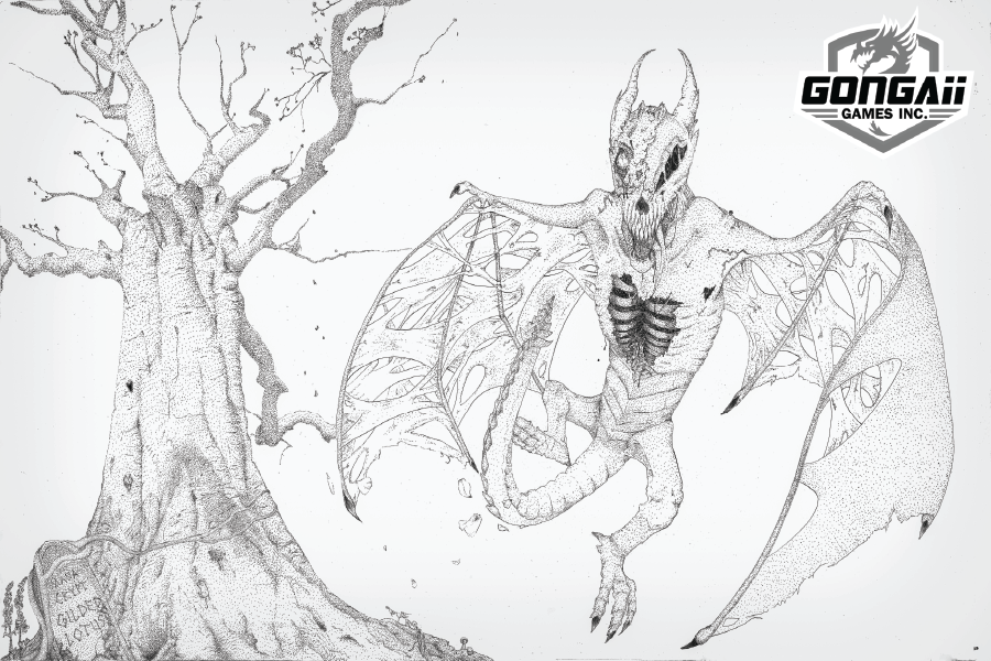 Gongaii Games Dragon Cherry Blossom Playmat Stitched