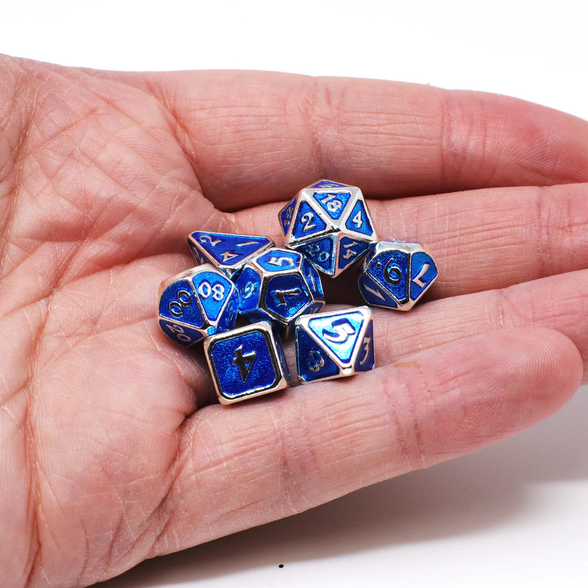 Die Hard Dice: Critlings 7pc Mini RPG Set - Platinum Aquamarine