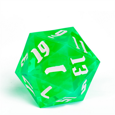 Foam Brain: 55mm Titan D20 - Sharp Edge Transparent Green