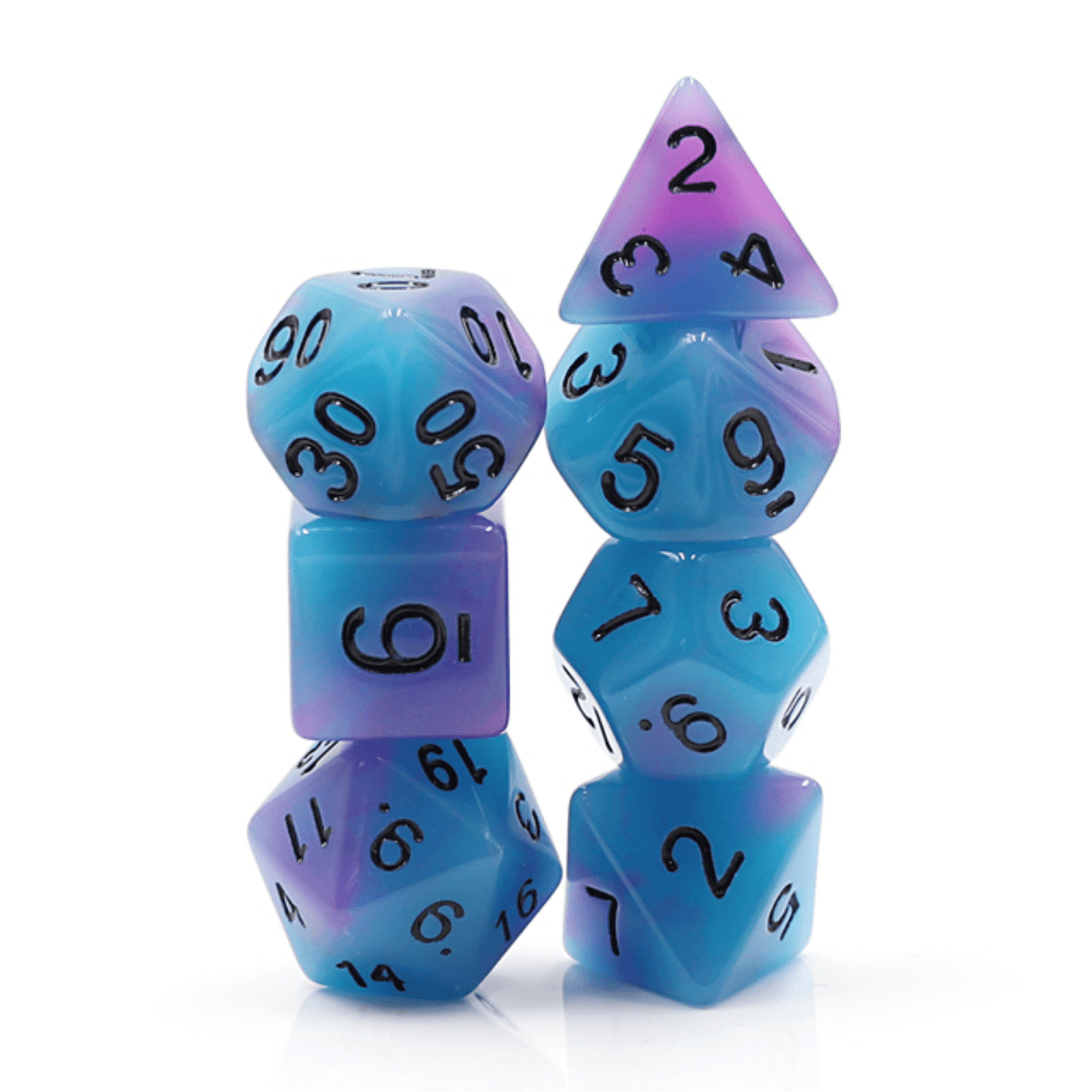 Foam Brain: Glow in the Dark Supernova RPG Dice Set