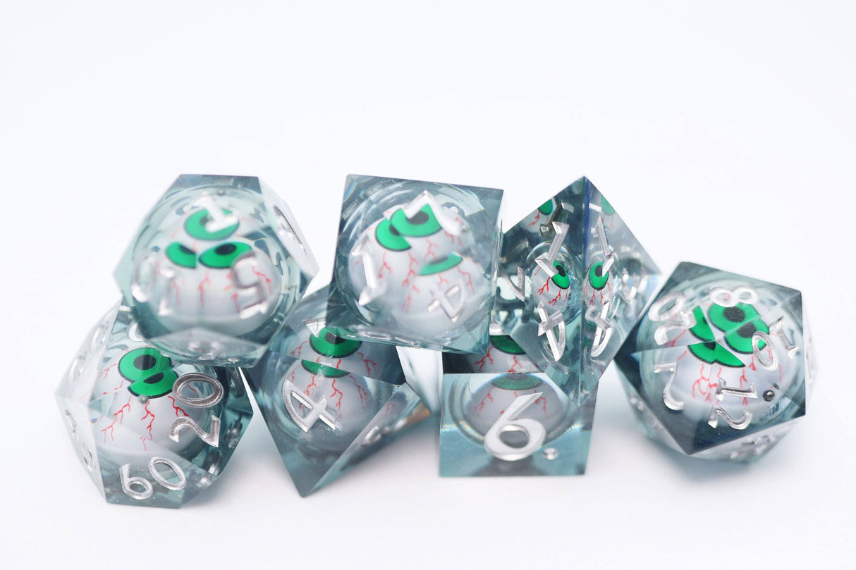 Foam Brain: Sharp Edge Moving Eye RPG Dice Set - Inkshot