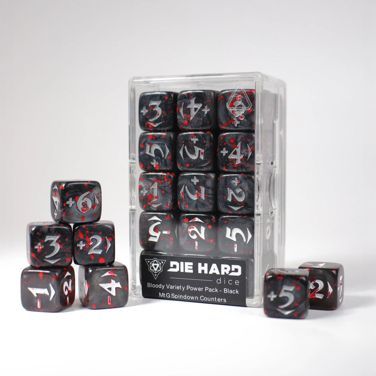 Die Hard Dice: MtG Spindown Counters - Bloody Variety Power Pack - Black